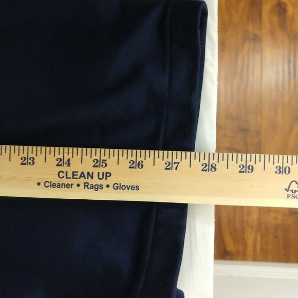 Adidas Women's Blue Logo 3 Stripes Open Hem Sweatpants Navy Blue Size L - Picture 5 of 10